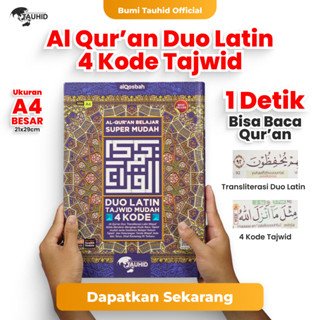 1Al Quran Besar Duo Latin A4 Tajwid Mudah 4 Kode Terjemah 2024 Transliterasi Latin